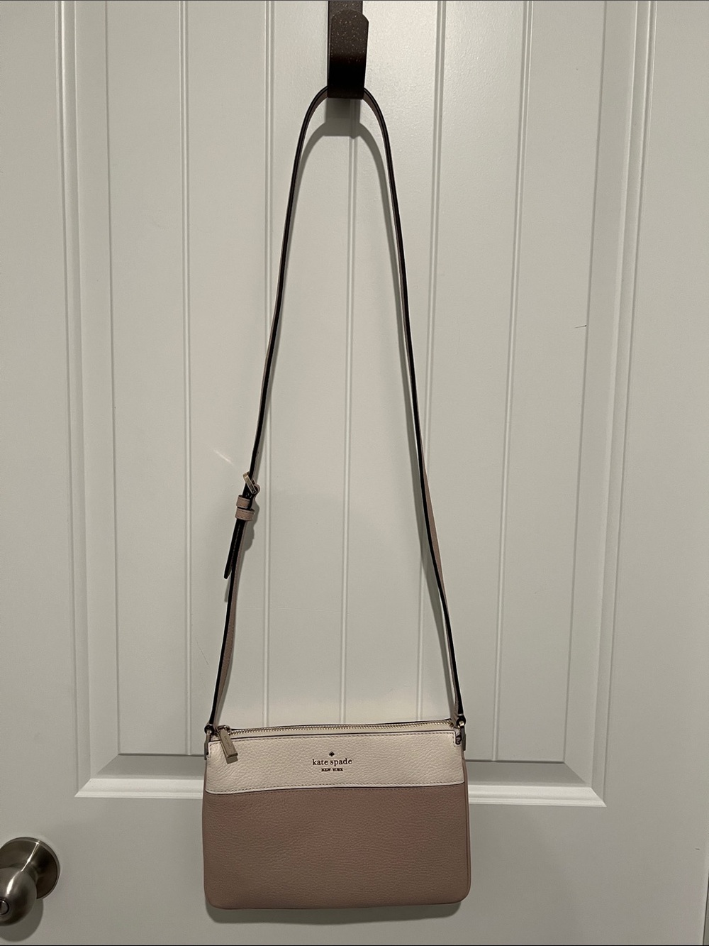 kate spade Two-Tone Blush and Cream Crossbody NWOT